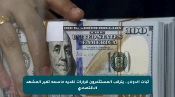 ثبات الدولار.. يترقب المستثمرون قرارات نقدية حاسمة تغير المشهد الاقتصادي